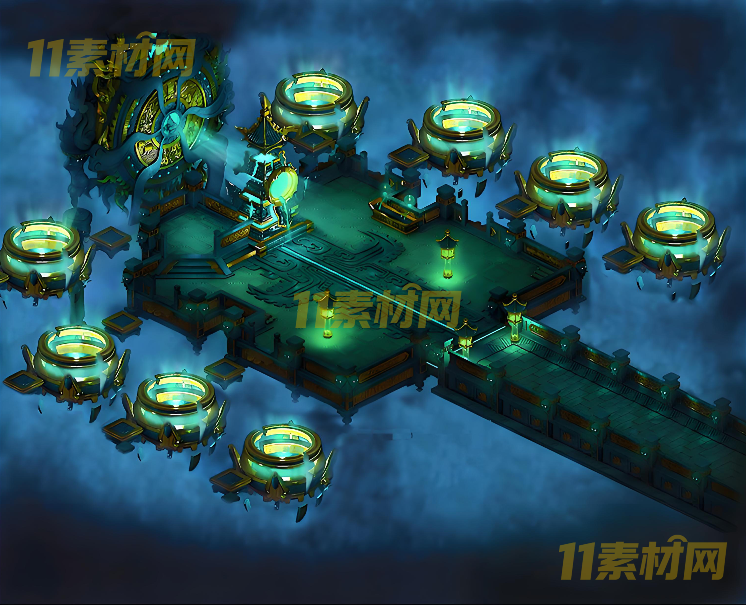 传奇真彩地图素材 八鼎神殿 超清地图—DT20260401-1