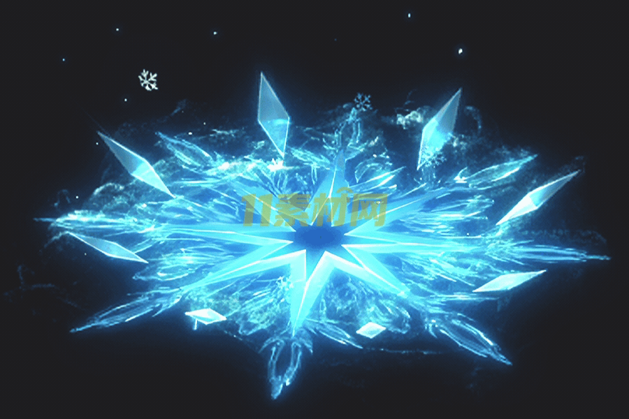 传奇光环素材 雪花超大尺寸高清光圈特效—GH20260326-4