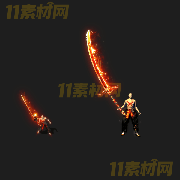 传奇武器素材 火焰刀 内外观齐全高清PNG序列帧—WQ20260325-16