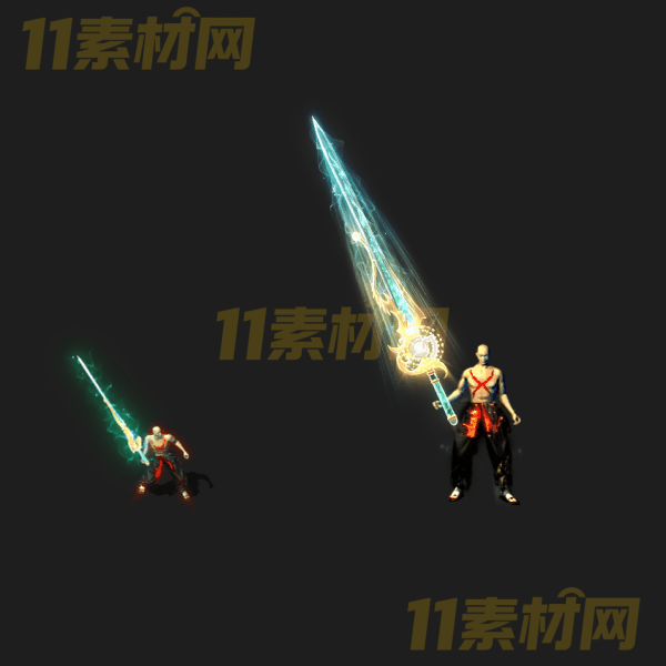 传奇武器素材 国风仙侠宝剑 内外观齐全高清PNG序列帧—WQ20260325-19