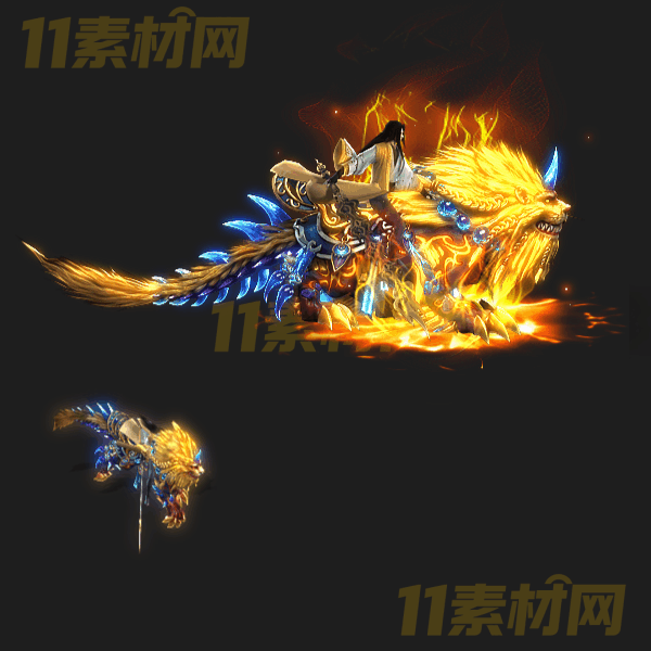 传奇时装素材 神兽战骑一体时装 内外观齐全高清PNG序列帧—SZ20260325-22