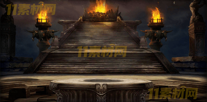 传奇UI素材 焚天阶梯背景界面【707×350】游戏背景特效 动态PNG序列帧—BG20260326-39