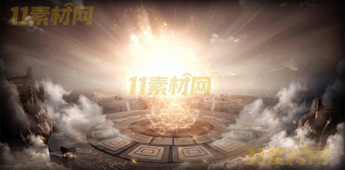 传奇UI素材 云海仙坛背景界面【707×350】游戏背景特效 动态PNG序列帧—BG20260326-41