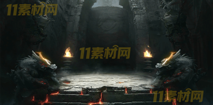 传奇UI素材 龙渊禁域背景界面【707×350】游戏背景特效 动态PNG序列帧—BG20260326-43