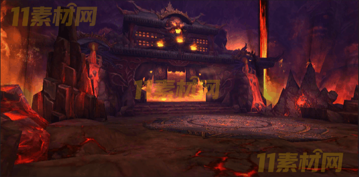 传奇UI素材 火焰囚笼背景界面【707×350】游戏背景特效 动态PNG序列帧—BG20260326-45