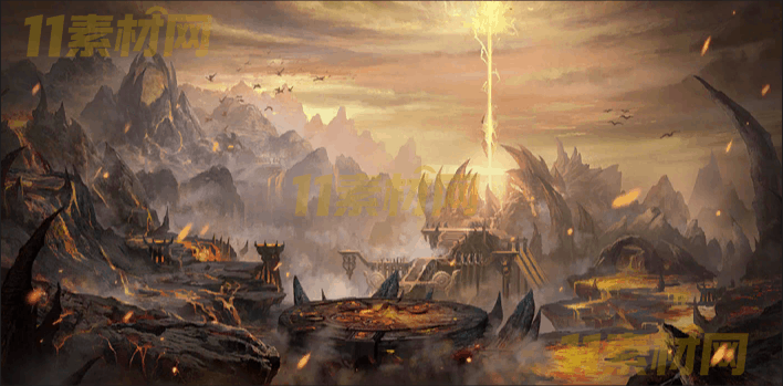 传奇UI素材 修仙战场背景界面【707×350】游戏背景特效 动态PNG序列帧—BG20260326-46