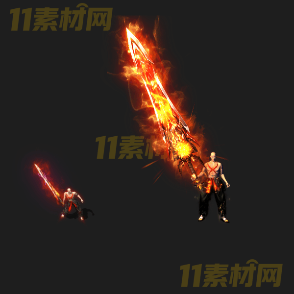 传奇武器素材 焚天烈剑 动态PNG序列帧—WQ20260326-74