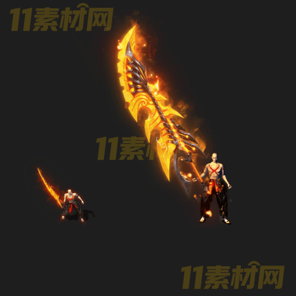 传奇武器素材 金脊魔刀 动态PNG序列帧—WQ20260326-75
