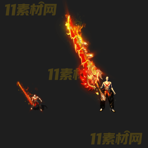 传奇武器素材 赤焰龙锋 动态PNG序列帧—WQ20260326-76