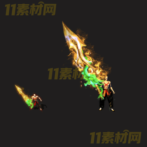 传奇武器素材 盘龙玉剑 动态PNG序列帧—WQ20260326-78