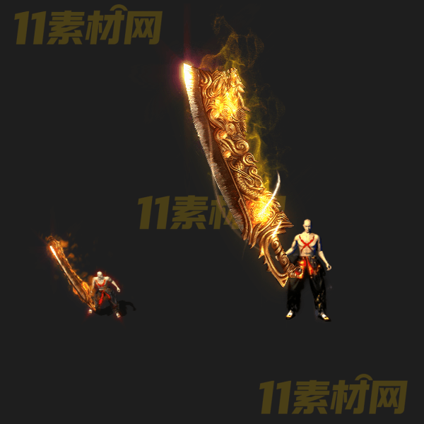 传奇武器素材 金龙宝刀 动态PNG序列帧—WQ20260326-81