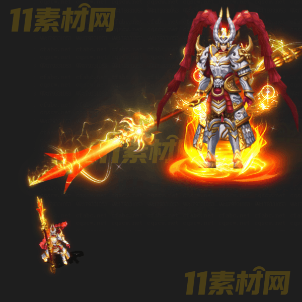 传奇时装素材 三国武将一体时装 动态PNG序列帧—SZ20260326-82