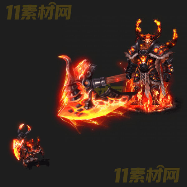 传奇时装素材 西游牛魔王一体时装 动态PNG序列帧—SZ20260326-83