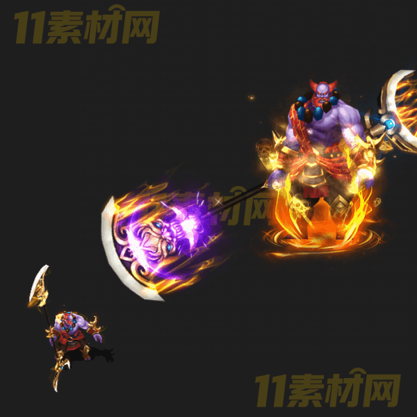 传奇时装素材 西游牛沙僧一体时装 动态PNG序列帧—SZ20260326-84