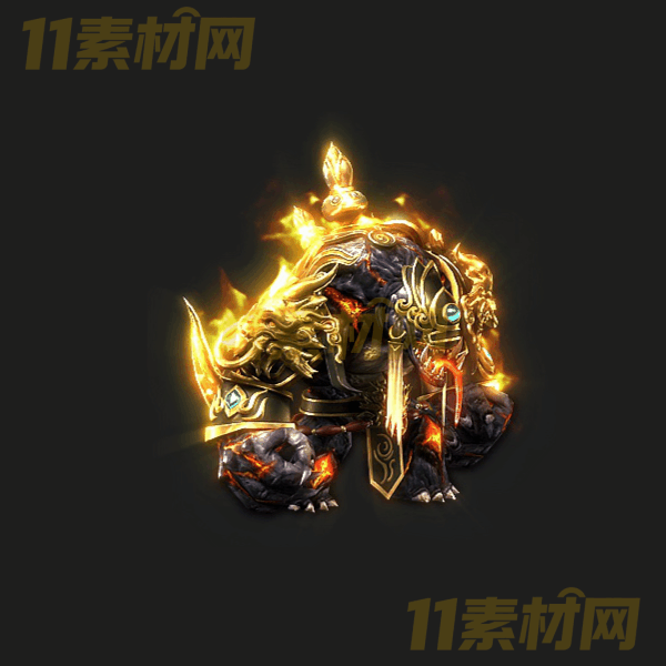 传奇怪物素材 黄金异形 动态PNG序列帧—GW20260327-11