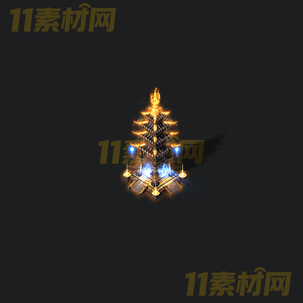 传奇NPC建筑素材 锁妖塔 高清PNG序列帧—JZ20260327-2