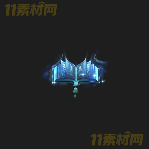 传奇UI物品 蓝色无字天书 游戏法宝特效PNG序列帧—FB20260327-23