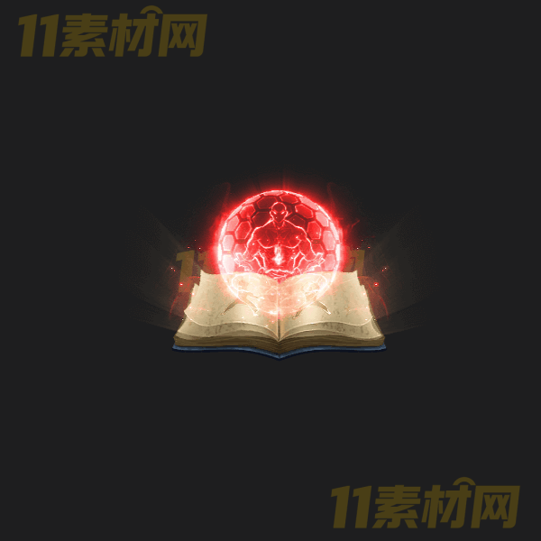 传奇UI物品 红色护盾秘籍 动态PNG序列帧—FB20260327-27