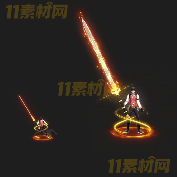 传奇剑甲套装素材 神剑套装 动态PNG序列帧—TZ20260327-41