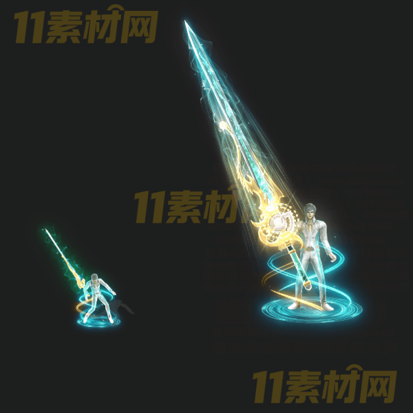 传奇剑甲套装素材 仙侠宝剑 动态PNG序列帧—TZ20260327-43