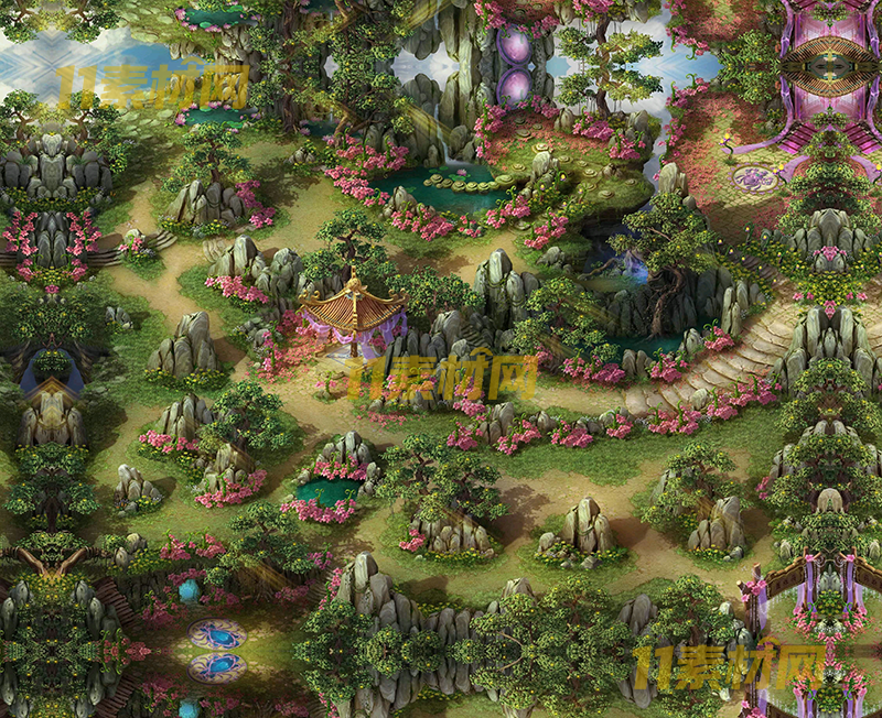 传奇真彩地图素材 荷花仙岛 超清地图—DT20260401-17