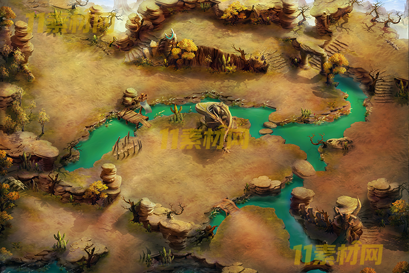 传奇真彩地图素材 黄沙秘境 超清地图—DT20260401-24