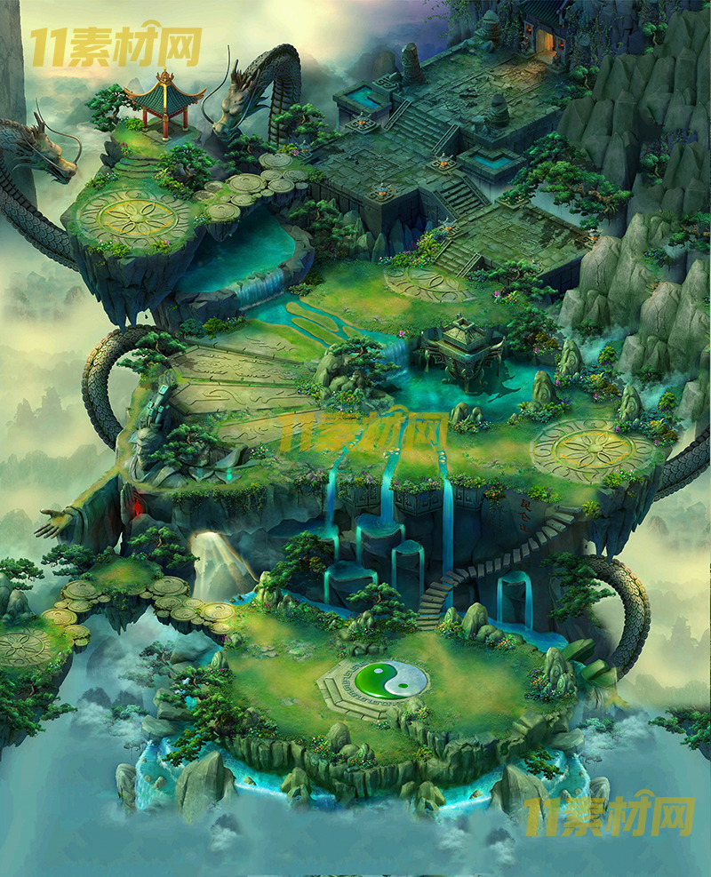 传奇真彩地图素材 九天盘龙阁 超清地图—DT20260401-29