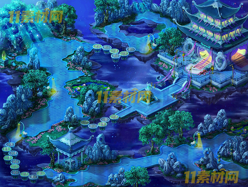 传奇真彩地图素材 九天夜宫 超清地图—DT20260401-30