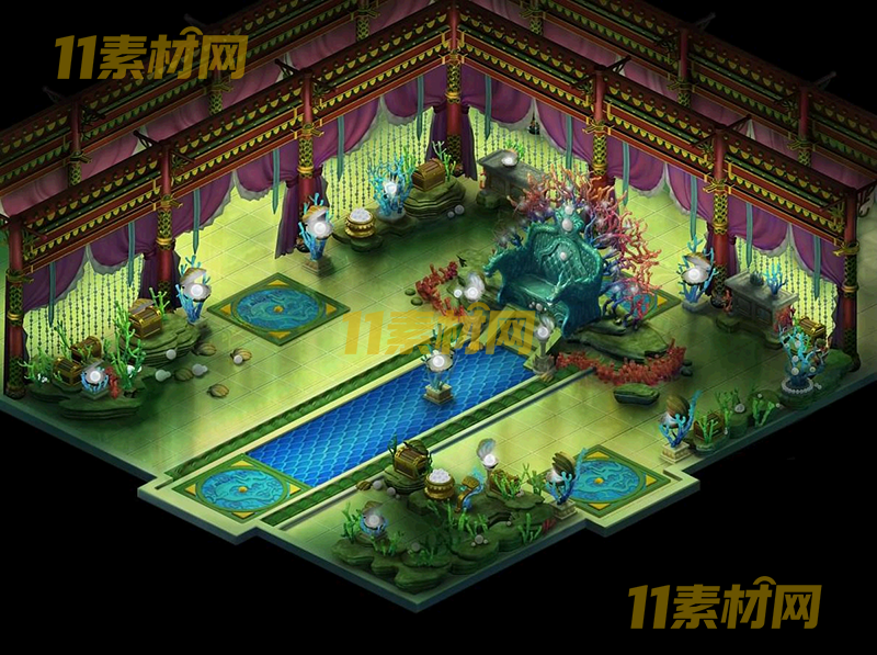 传奇真彩地图素材 雄龙宝殿 超清地图—DT20260401-71