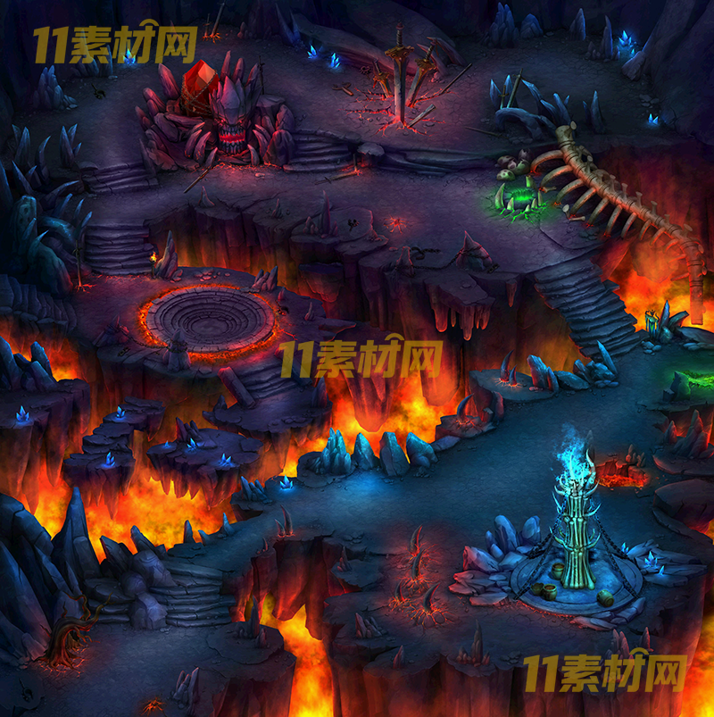 传奇真彩地图素材 炎族剑冢 超清地图—DT20260401-78