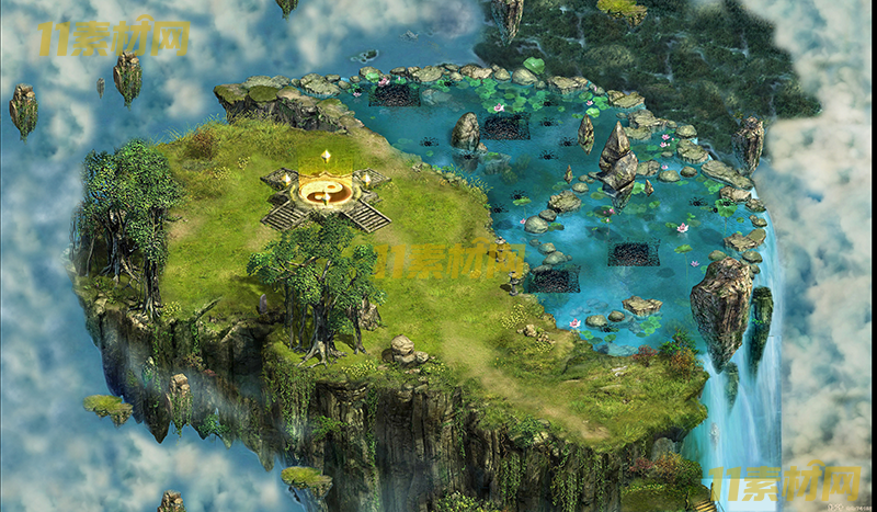 传奇真彩地图素材 阴阳浮空岛 超清地图—DT20260401-82