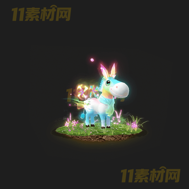 传奇宠物素材 彩虹驴 八方向坐标全—CW2026402-42