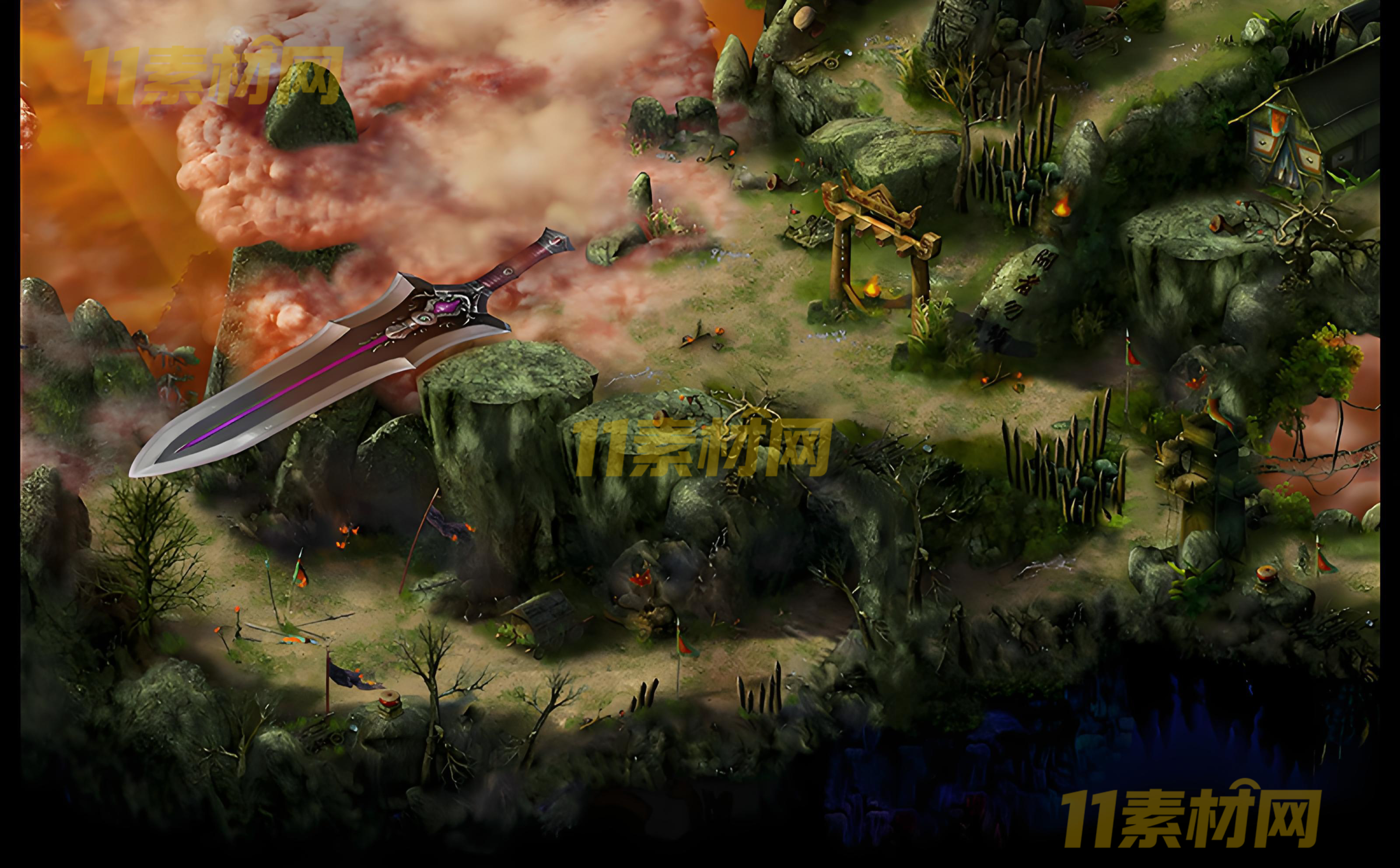 传奇真彩地图素 藏剑山庄 超清地图—DT20260402-92