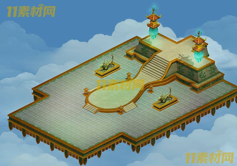 传奇真彩地图素材 广德天宫广场 超清地图—DT20260420-10