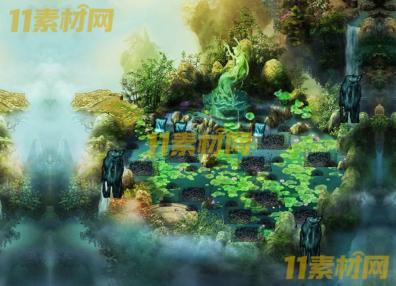 传奇真彩地图素材 荷花池 超清地图—DT20260420-12