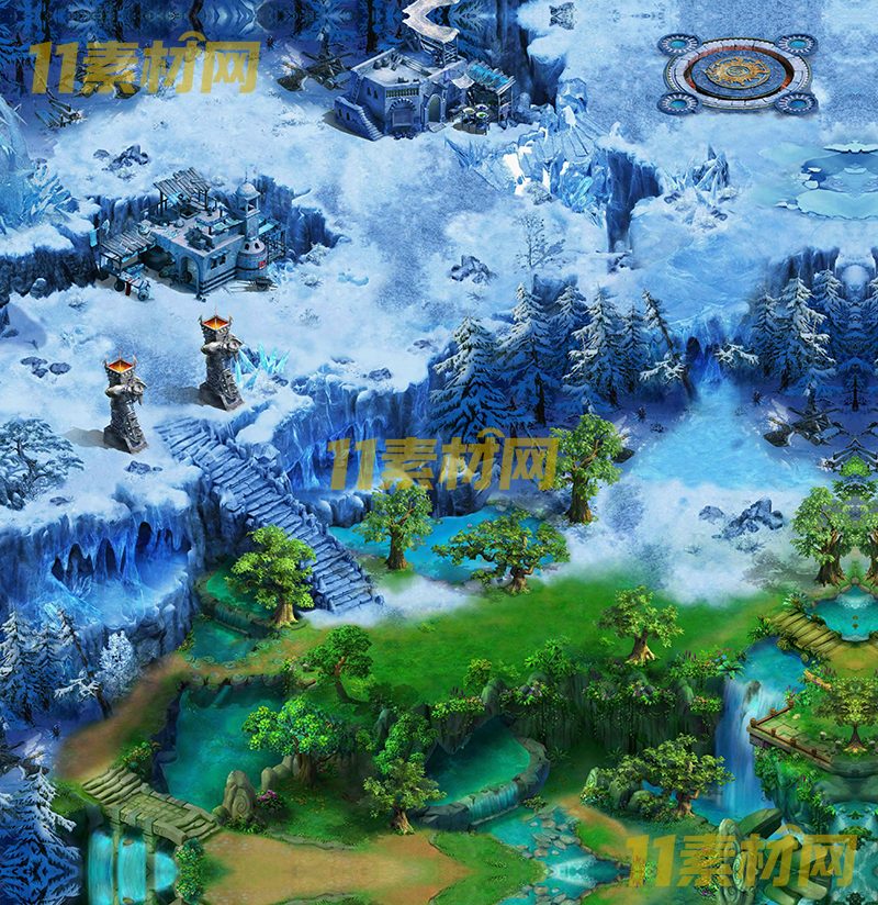 传奇真彩地图素材 冰天春暖 超清地图—DT20260420-2