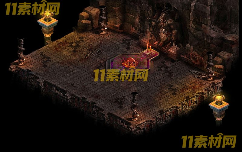 传奇真彩地图素材 燃烧大殿 超清地图—DT20260420-33