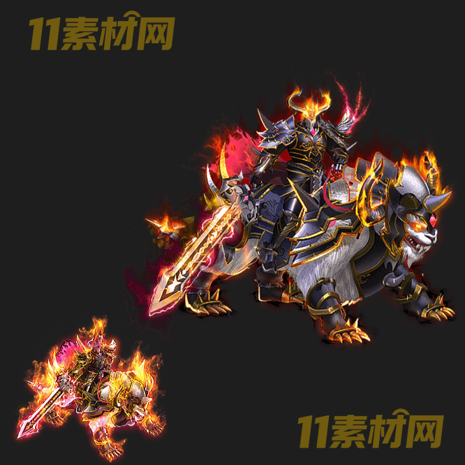 传奇时装素材 坐骑一体时装高清PNG序列帧—SZ20260422-105