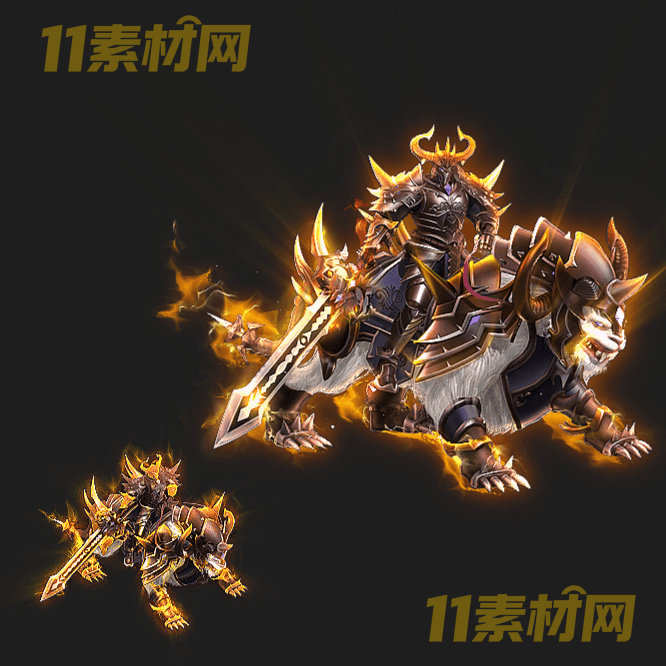 传奇时装素材 坐骑 一体时装高清PNG序列帧—SZ20260422-108