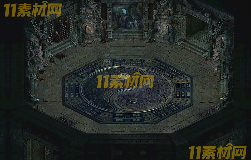 传奇真彩地图素材 铁扇大殿 超清地图—DT20260422-18