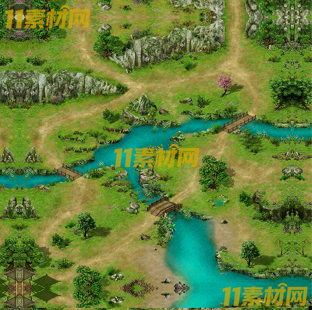 传奇真彩地图素材 世外桃源 超清地图—DT20260422-3