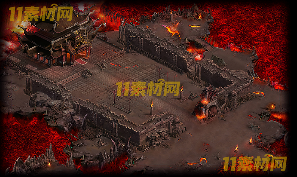 传奇真彩地图素材 炎心地宫 超清地图—DT20260422-32