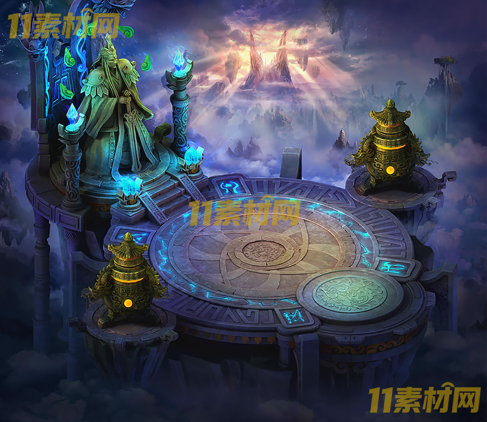 传奇真彩地图素材 夜庭圣殿 超清地图—DT20260422-34