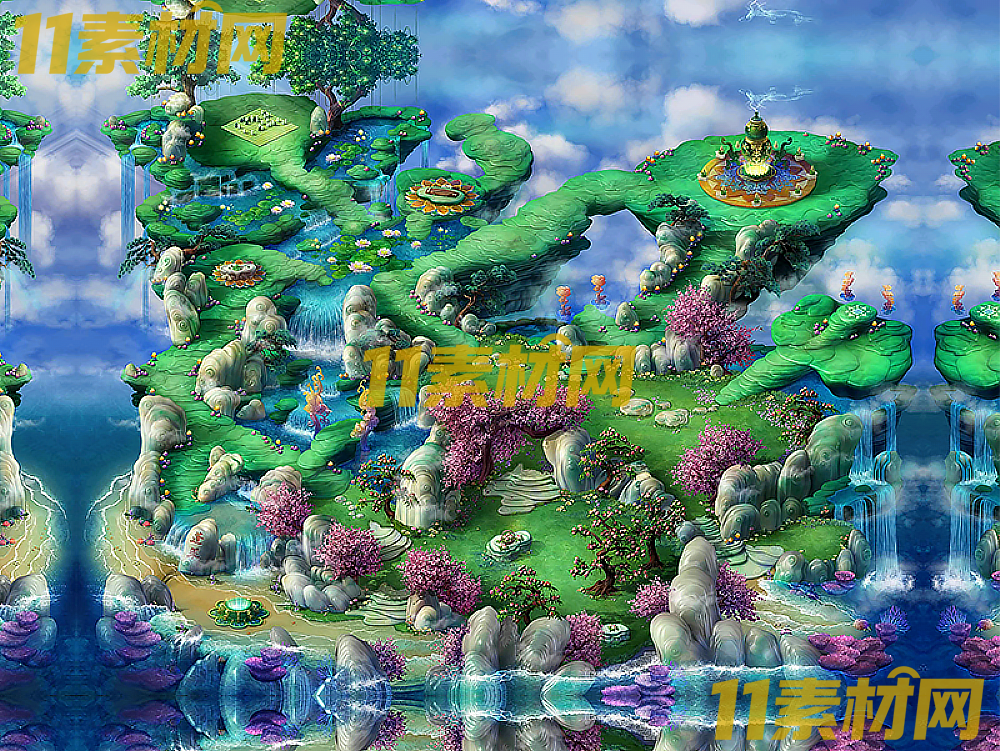 传奇真彩地图素材 水云仙境 超清地图—DT20260422-4