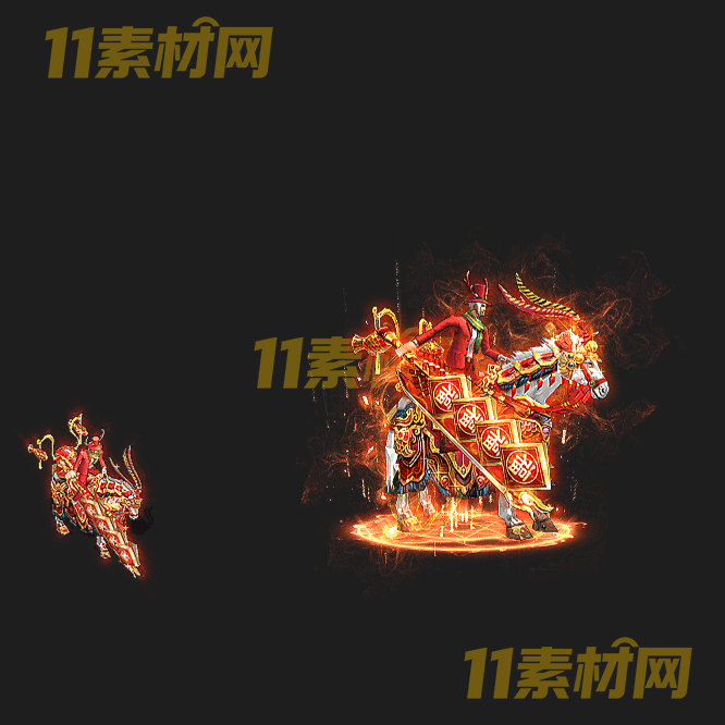 传奇时装素材 坐骑一体时装高清PNG序列帧—SZ20260424-109