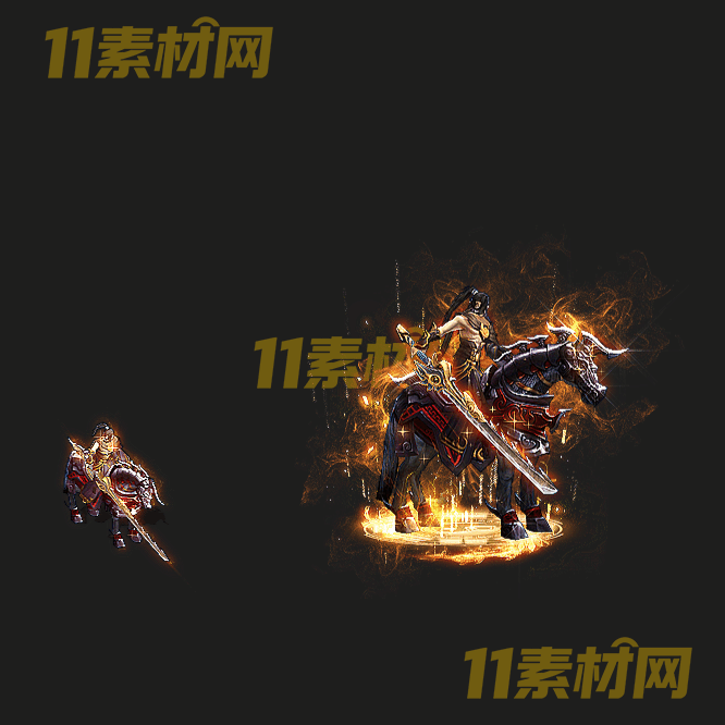 传奇时装素材 坐骑一体时装高清PNG序列帧—SZ20260424-112