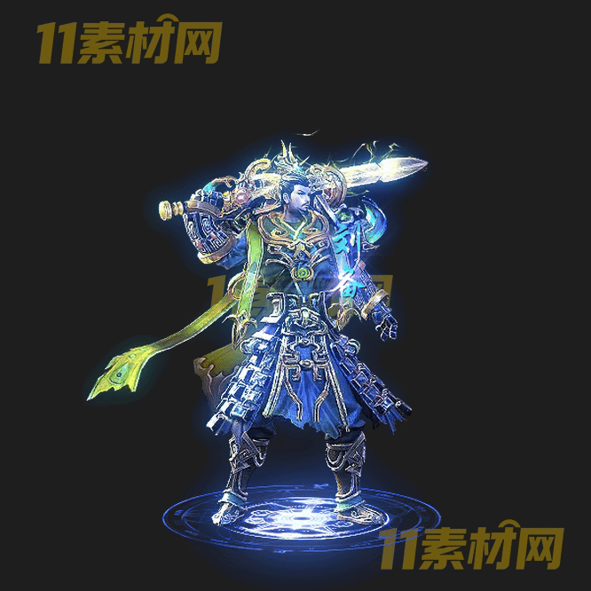 传奇三国人物光柱素材 动态高清PNG序列帧—GZ20260429-102