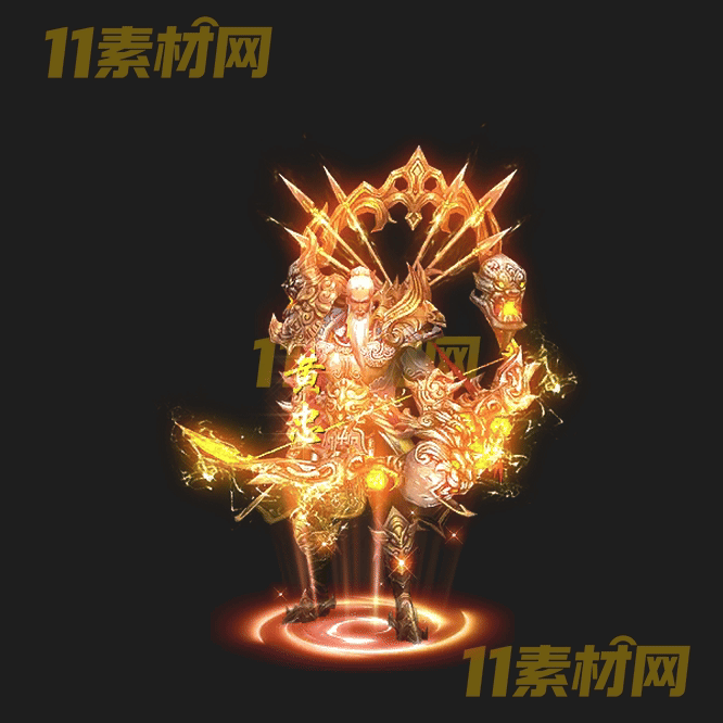 传奇三国人物光柱素材 动态高清PNG序列帧—GZ20260429-105