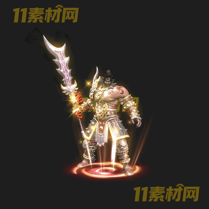 传奇三国人物光柱素材 动态高清PNG序列帧—GZ20260429-107