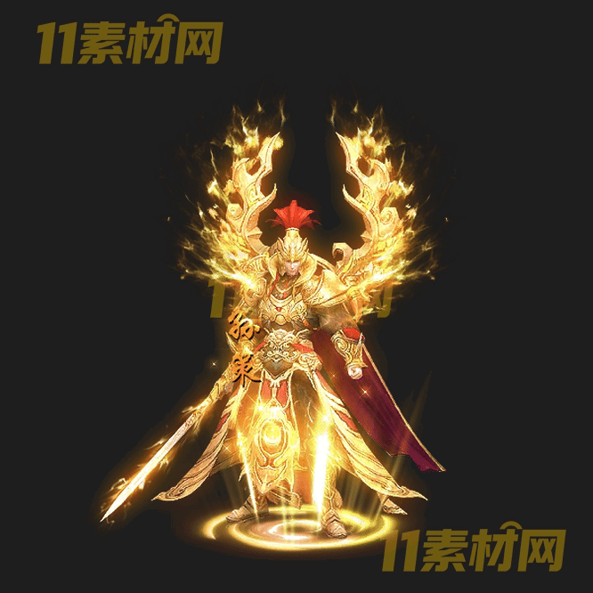 传奇三国人物光柱素材 动态高清PNG序列帧—GZ20260429-112